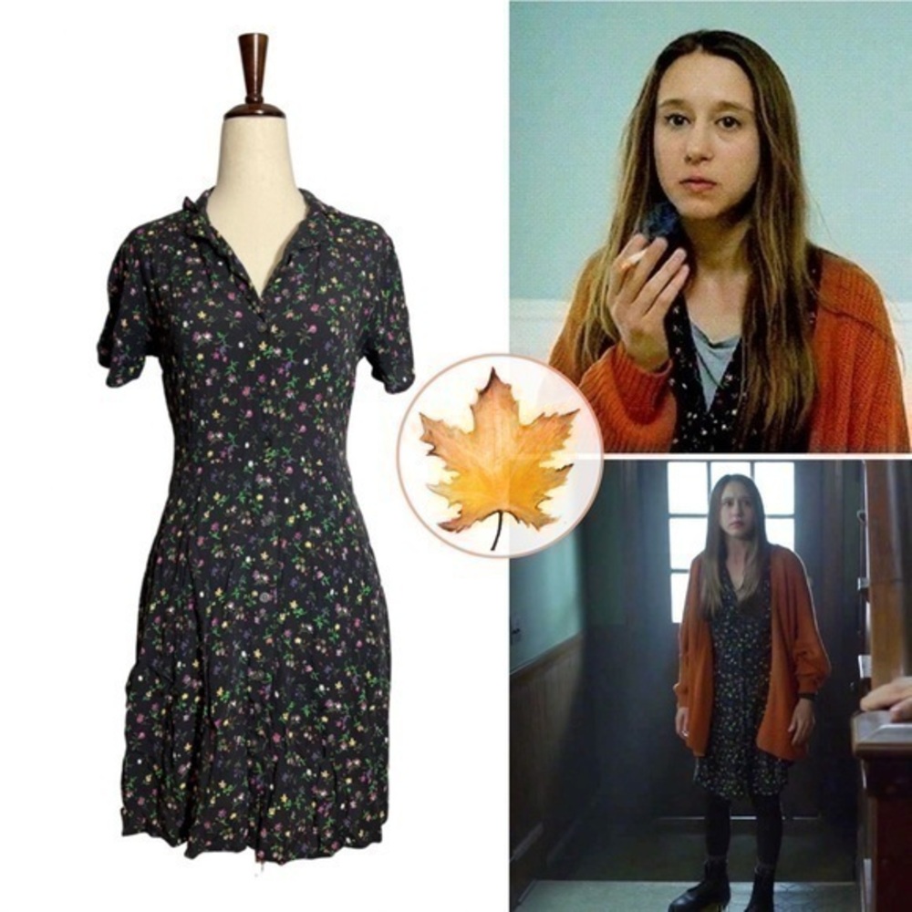 Gap • Ditsy Floral Button Down Short Sleeve Dress XS ASO Violet Harmon